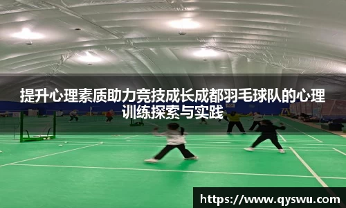 提升心理素质助力竞技成长成都羽毛球队的心理训练探索与实践